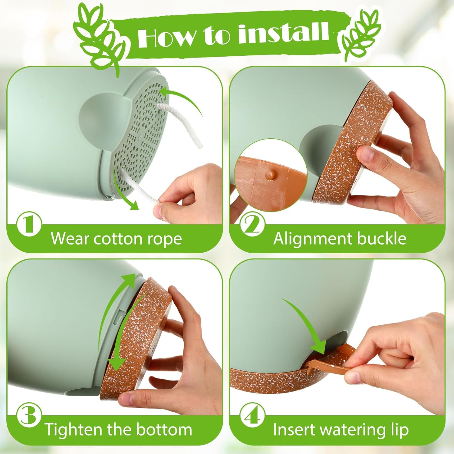 Remerry 15 Pcs 7/6.5/6/ 5.5/5 Inch Self Watering Planters with Drainage Hole Plant Pots Plastic Flower Pots Indoor Plant Pots Self Watering Pots and Saucer Reservoir for Indoor Outdoor Plant Flower - Image 4