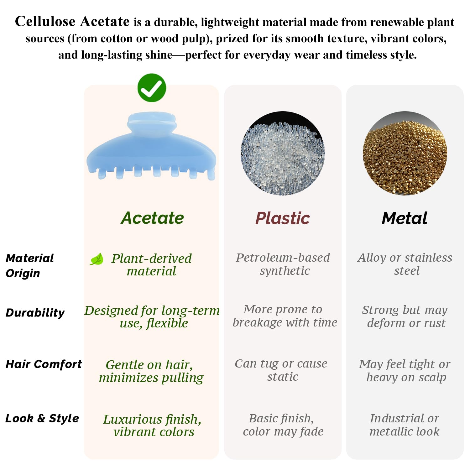 MAORULU Cute Claw Clip for Women – 4'' Large Acetate Hair Clips for Thick Thin Curly Long Hair, Durable Hair Clamps Non-slip Jaw Clip, Strong Hold, Stylish French Design (Baby Blue) - Image 2