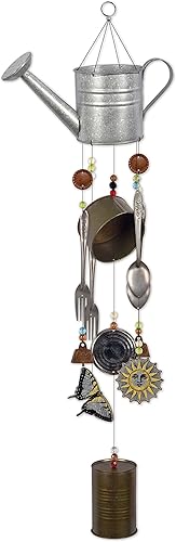 Sunset Vista Designs 92556 Regadera de metal carillón de viento, galvanizado