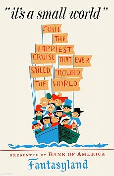 Prints Its A Small World Disneyland Poster 11x17 Vintage Park Attraction Disney Ride Reproduction Wall Art Print