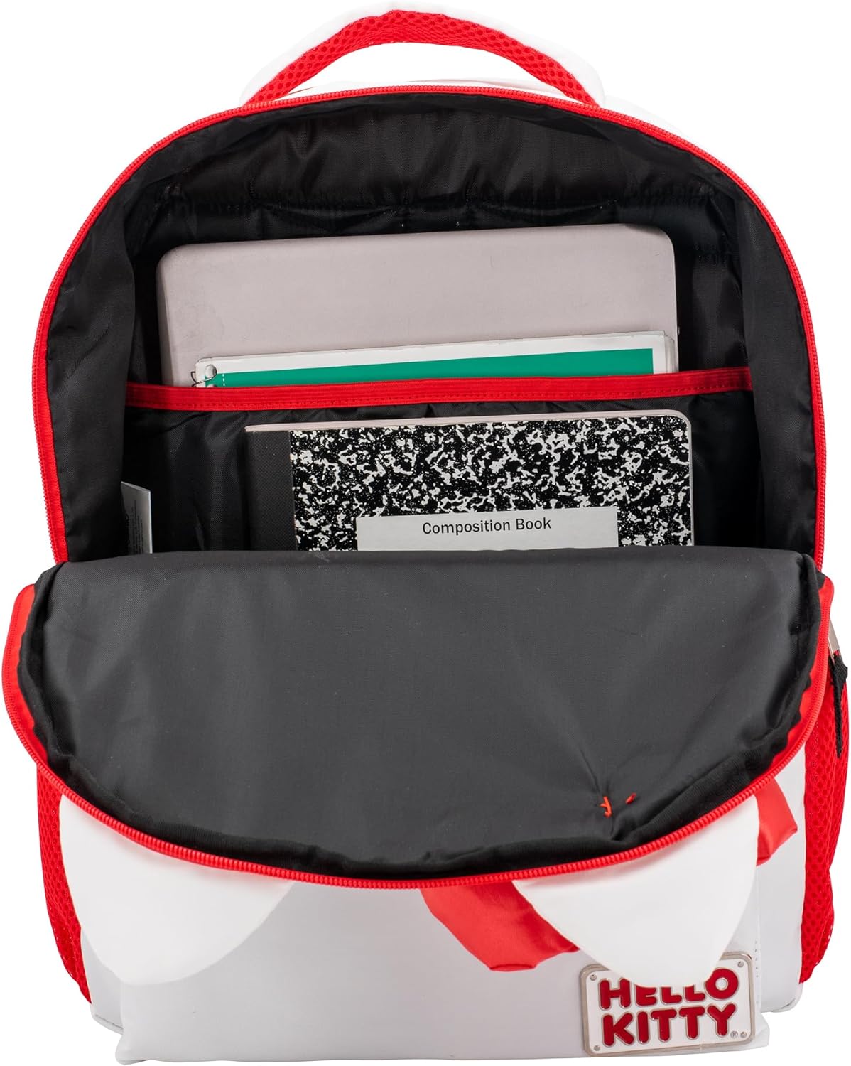 AI ACCESSORY INNOVATIONS Hello Kitty Backpack for Girls, Sanrio Kawaii Bookbag, 16 Inch Anime School Bag with 3D Features - Image 5