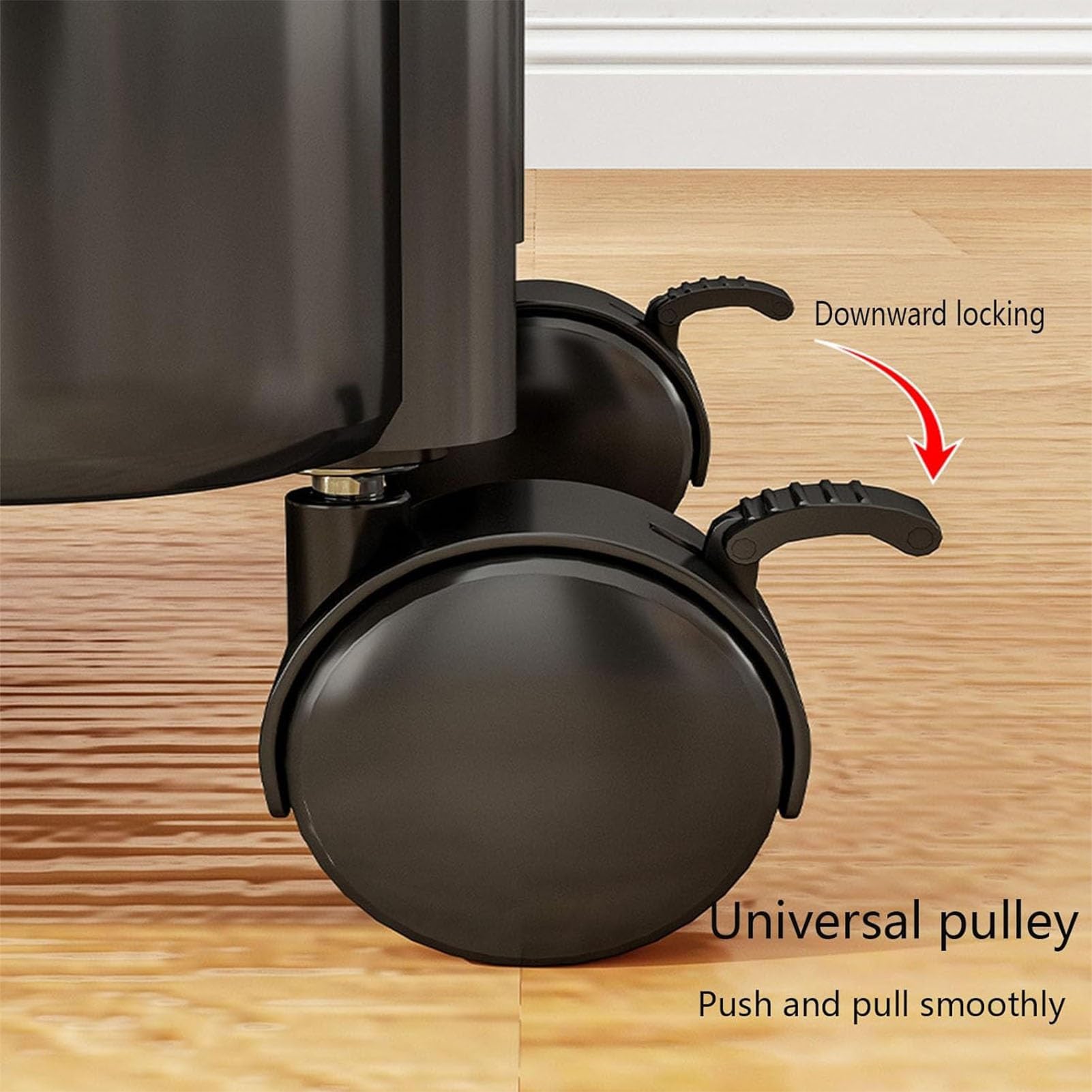 Carrito multifuncional de plástico de 3 niveles con ganchos para cocina, baño, oficina, versátil carrito utilitario en colores elegantes