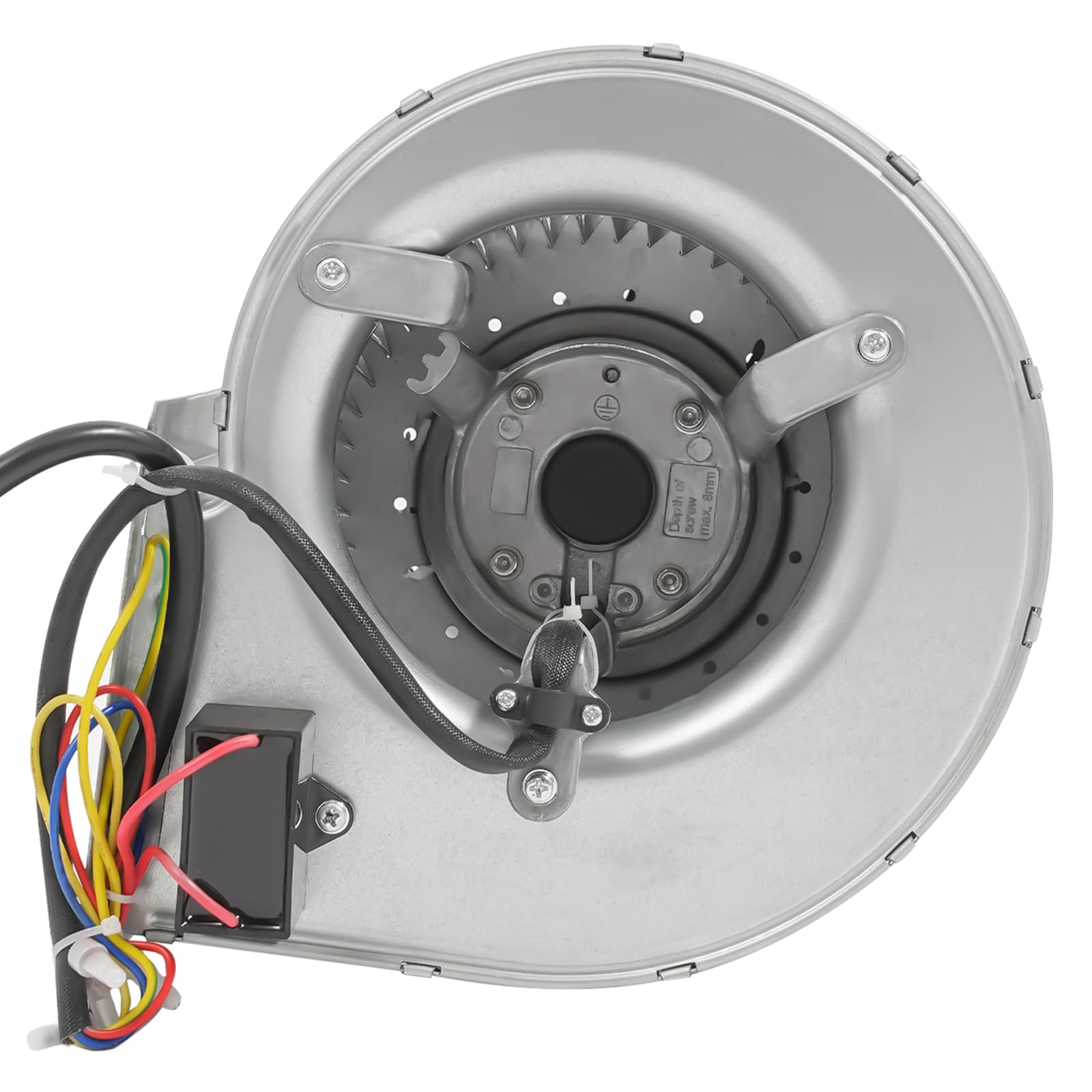 Ventilatore Centrifugo φ146mm 220V, Doppio Ingresso 840m3/h, Ventilatore Radiale 150W, 1300giri/min Aspiratore Industriale per Camino, 60 dB Ventilazione Raffreddamento