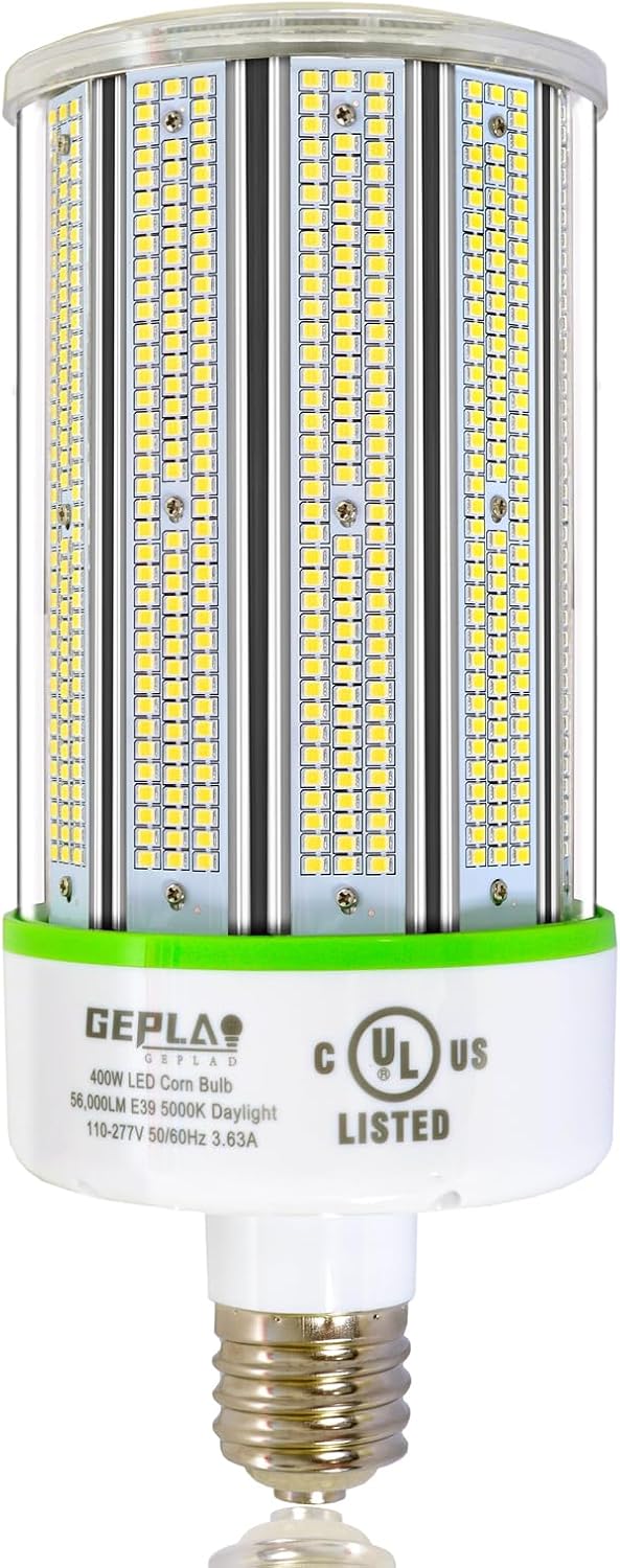 UL Listed 400W LED Corn Cob Light Bulb, E39 Mogul Base Bulbs, 5000K Daylight 56,000LM(Eqv.1,200w Mh/Hps/Hid), for Street, Shop,Warehouse,Park lot Lighting(Non-Dimmable)
