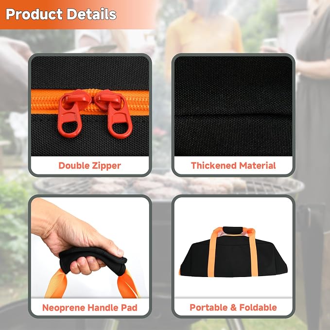 Bolsa para herramientas de parrilla Cosmos BBQ, 18.1x5.1x13 in miniatura 4