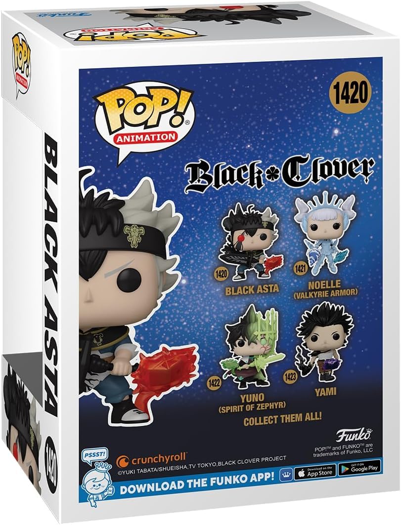 Amazon.com: POP Anime: Black Clover - Black Asta Funko Vinyl