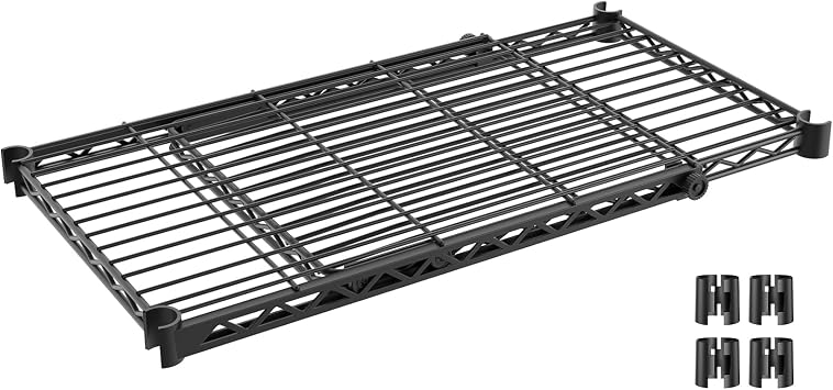 VIPEK Expandable Wire Shelf for Clothes Rack, Adjustable Length from 2 to 35", Suitable for X1, X2, X20, X3, X3 Plus, X4, X5 Clothes Rack Quick Installation, Black