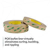 Vista 8 de 3M 467MP Clear Adhesive Transfer Tape, 1" Width x 20yd Length (1 roll)