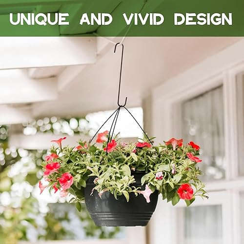 Miniatura 3 de Paquete de 6 ganchos en forma de S resistentes, ganchos grandes de metal fuerte marrón para colgar plantas o artículos grandes como plantas en