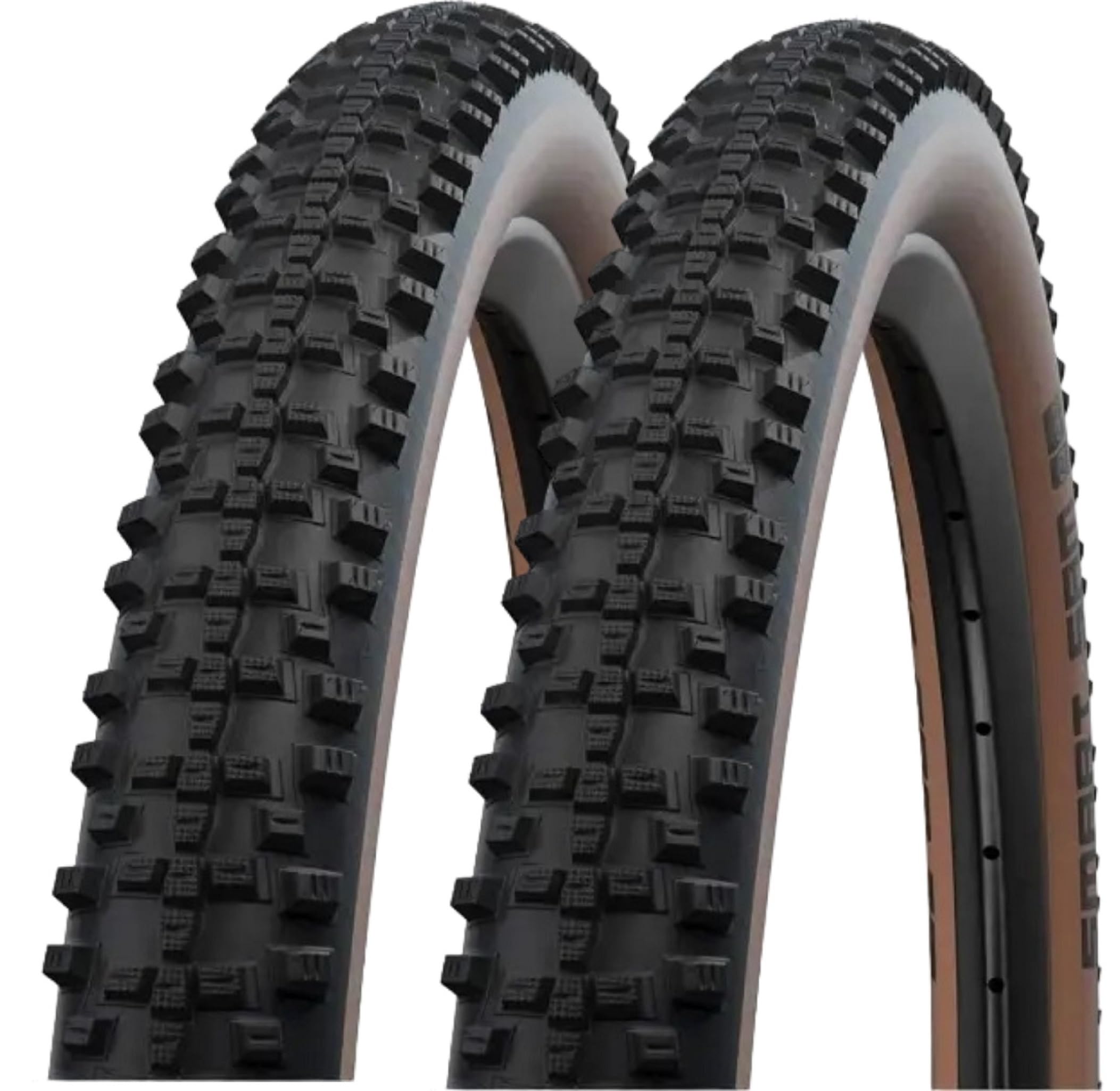 Angebot Set 2 x Schwalbe Smart Sam ADDIX Performance Line Fahrradreifen Schwarz/Bronze 65-622 (29x2.60) inkl. maxxi4you Reifenheber