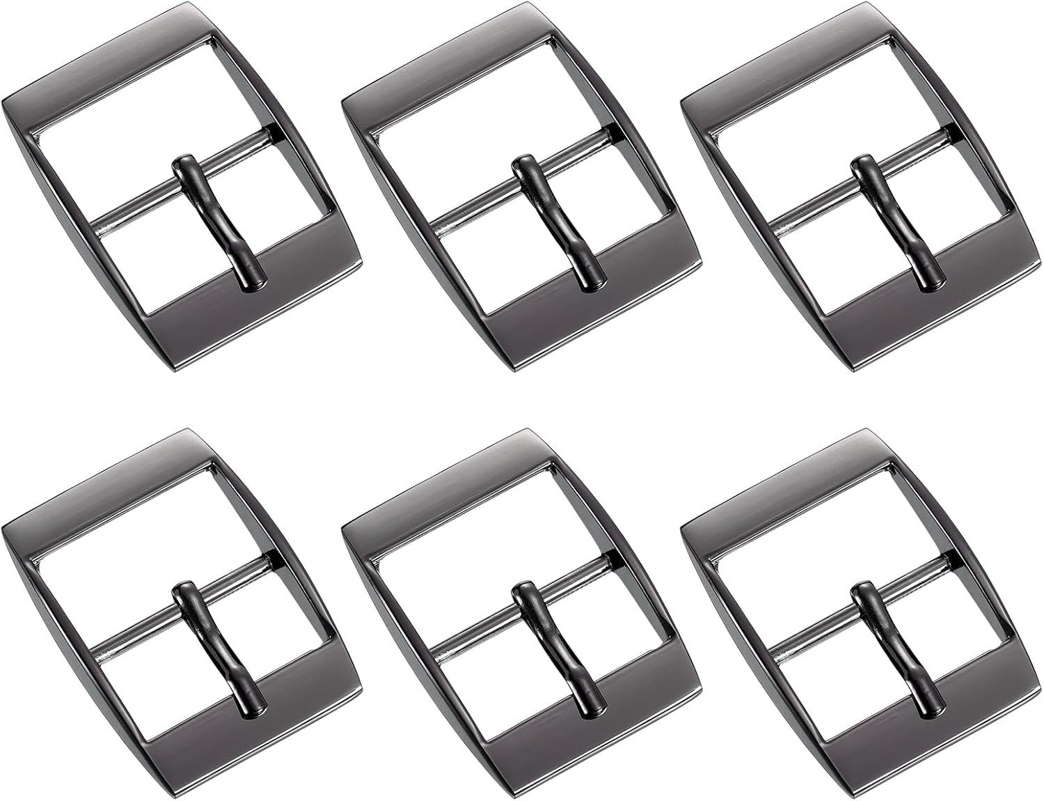 uxcell Metal Roller Buckle, Single Prong Belt Buckle Center Bar Buckle for Leather Craft