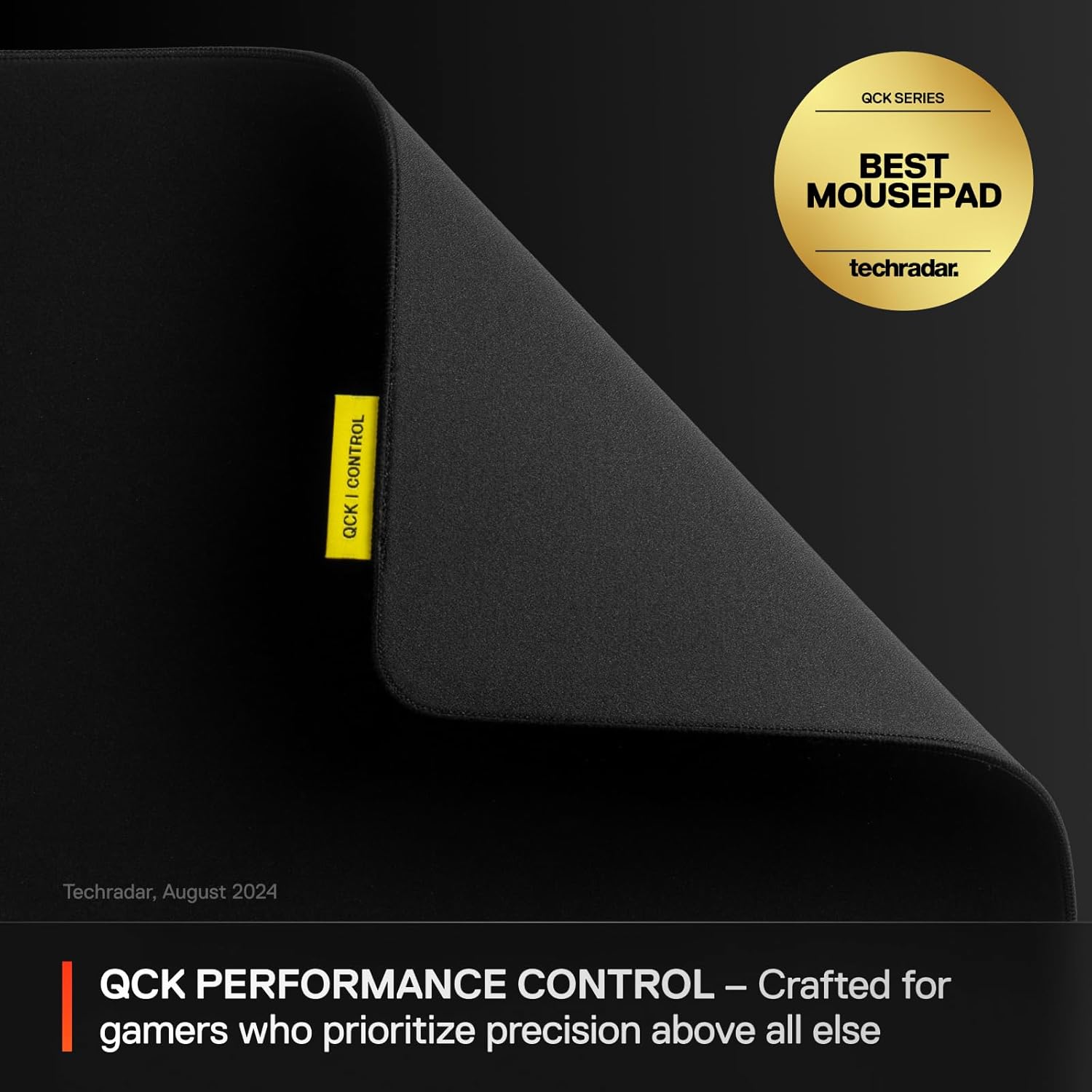 SteelSeries QcK XL Performance Control Gaming Mousepad — Extra Density for a Smooth Glide — Low-Profile Edge Stitching — Non-Slip Neoprene Rubber Base — 15.75 x 34.43 inch — FPS, MOBAs, RTS, MMO