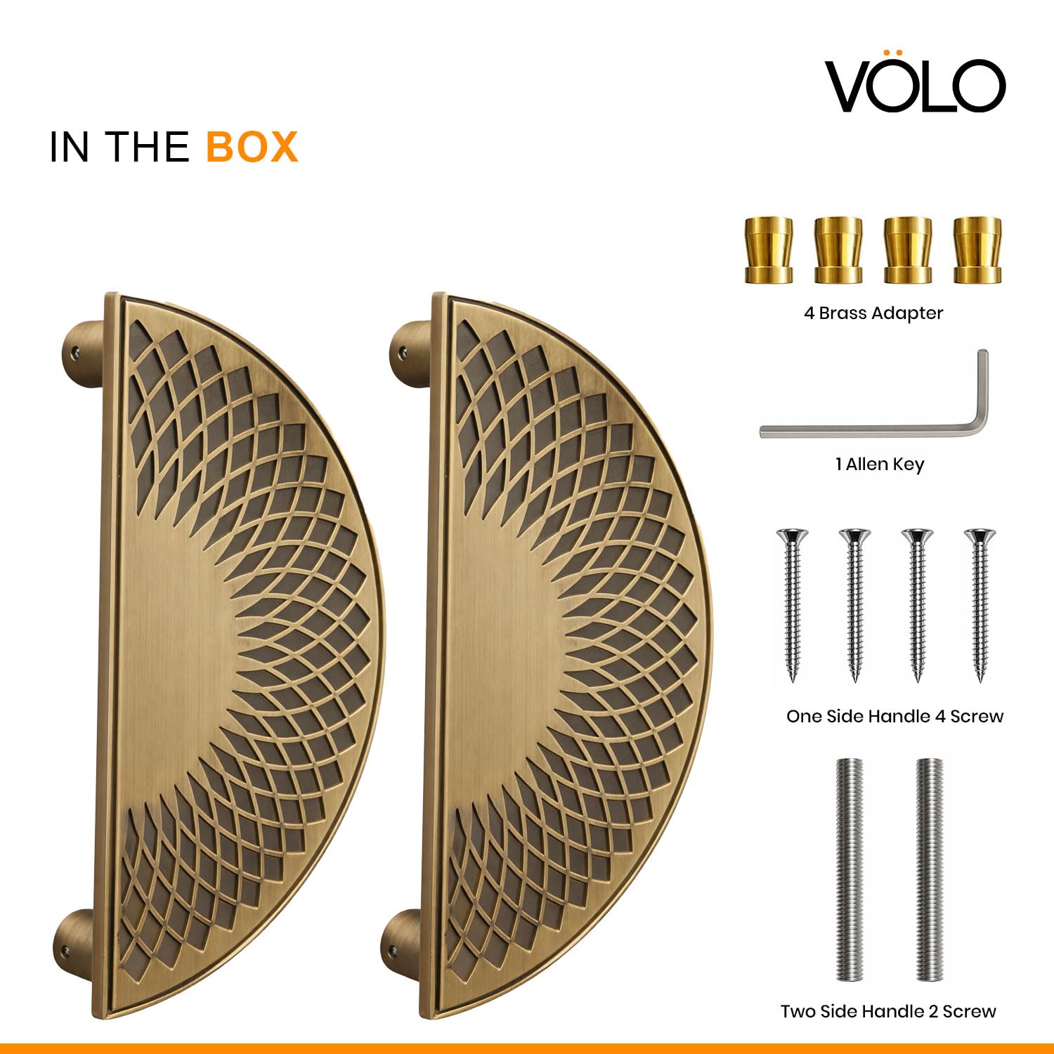 Antique Brass Main Door Handle - VOLO S-620 -8