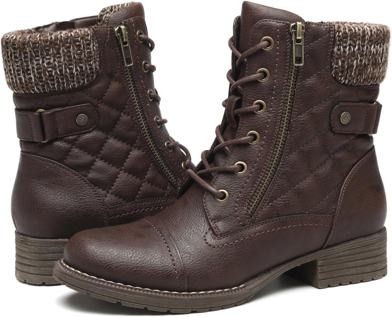 DECARSDZ Women's Ankle Boots - Stylish Combat Design