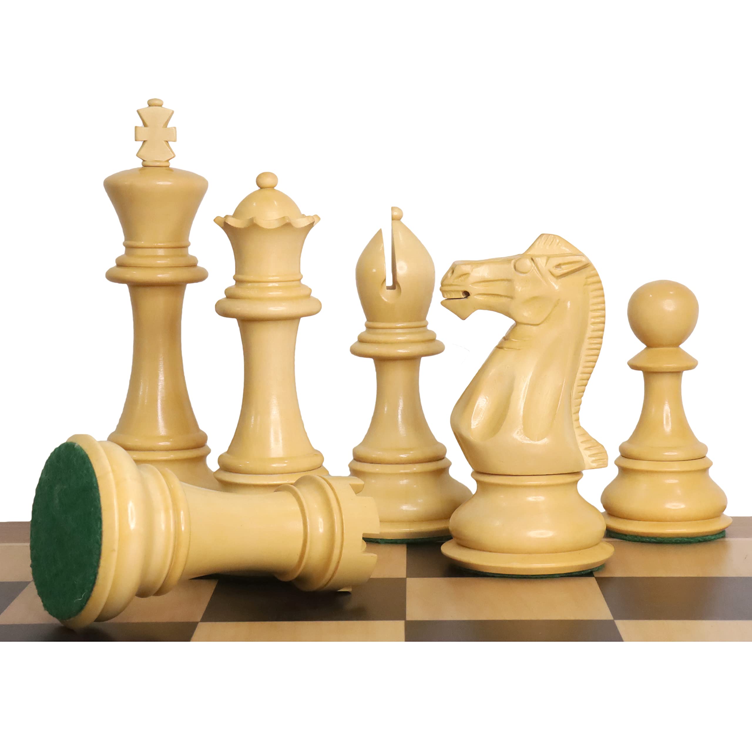 RoyalChessMall - Set di scacchi Jumbo Pro Staunton di lusso da 16 cm, in legno di ebano, peso triplo