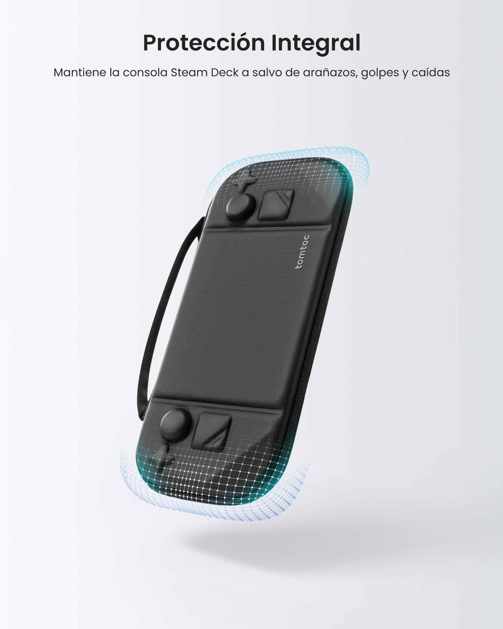 tomtoc Funda de Transporte Steam Deck/Steam Deck OLED, Estuche rígida de Filz de protección Total para Transportar la Consola Steam Deck y Sus Accesorios, Bolsa de Viaje a Prueba Golpes, como Regalos