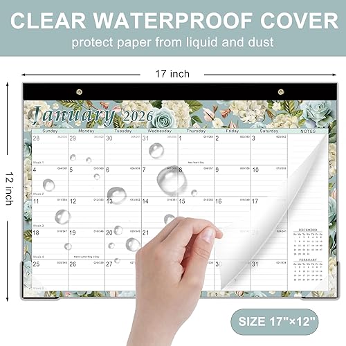 Miniatura 2 de Lbylyhxc Calendario de escritorio 2026-2027, calendario escolar de 18 meses 2026-2027, enero 2026 a junio 2027, calendario mensual de escritorio