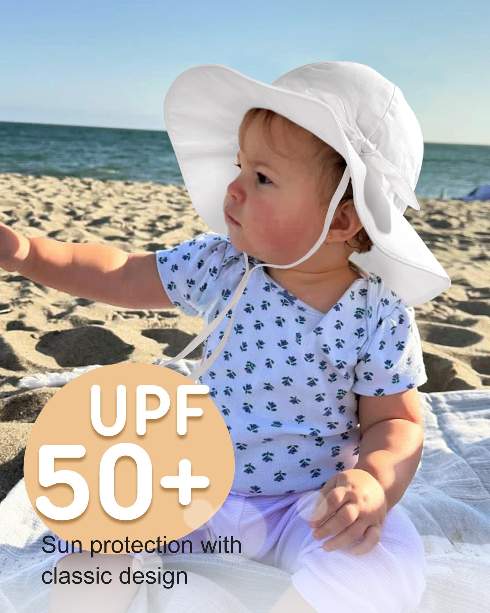 FURTALK Baby Mädchen Baumwolle Bucket Sommerhut UPF 50+ Sonnenhut Kleinkind Kinder Eimer Hut