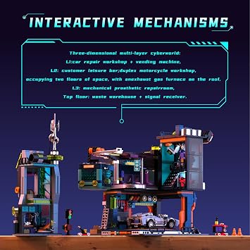 Cyber Repair City Building Set, Modular Buildings Blocks Sets Model Kits