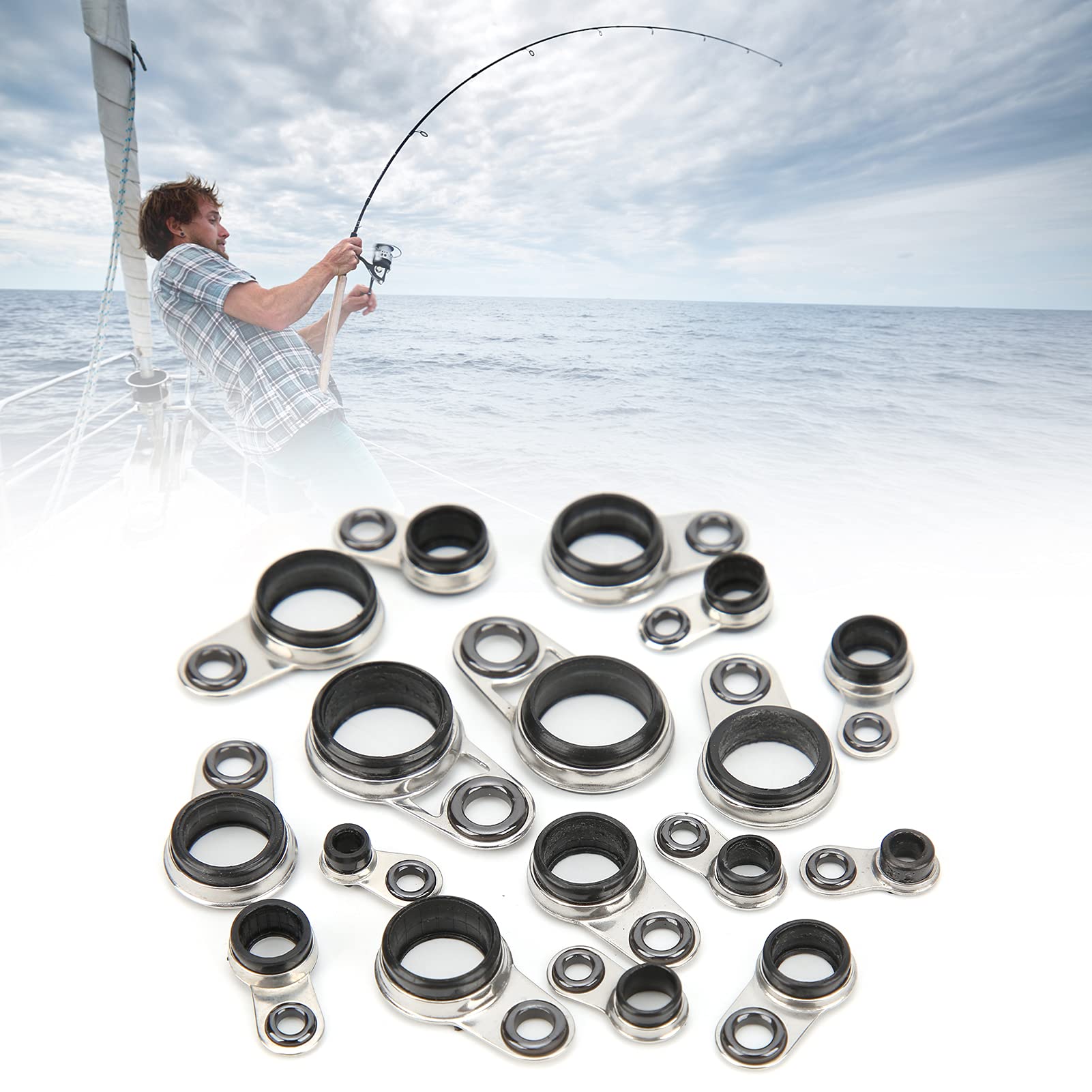 NIERBO 7pcs Pesca Guide Misure Miste Kit Riparazione Lame Accessori