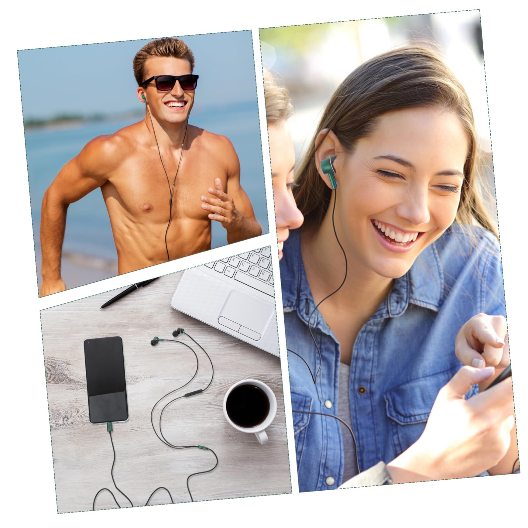 DOITOOL 5pezzi Cuffie In-ear Usb c Antirumore Controllo Auricolari Stereo in Isolamento Per Smartphone