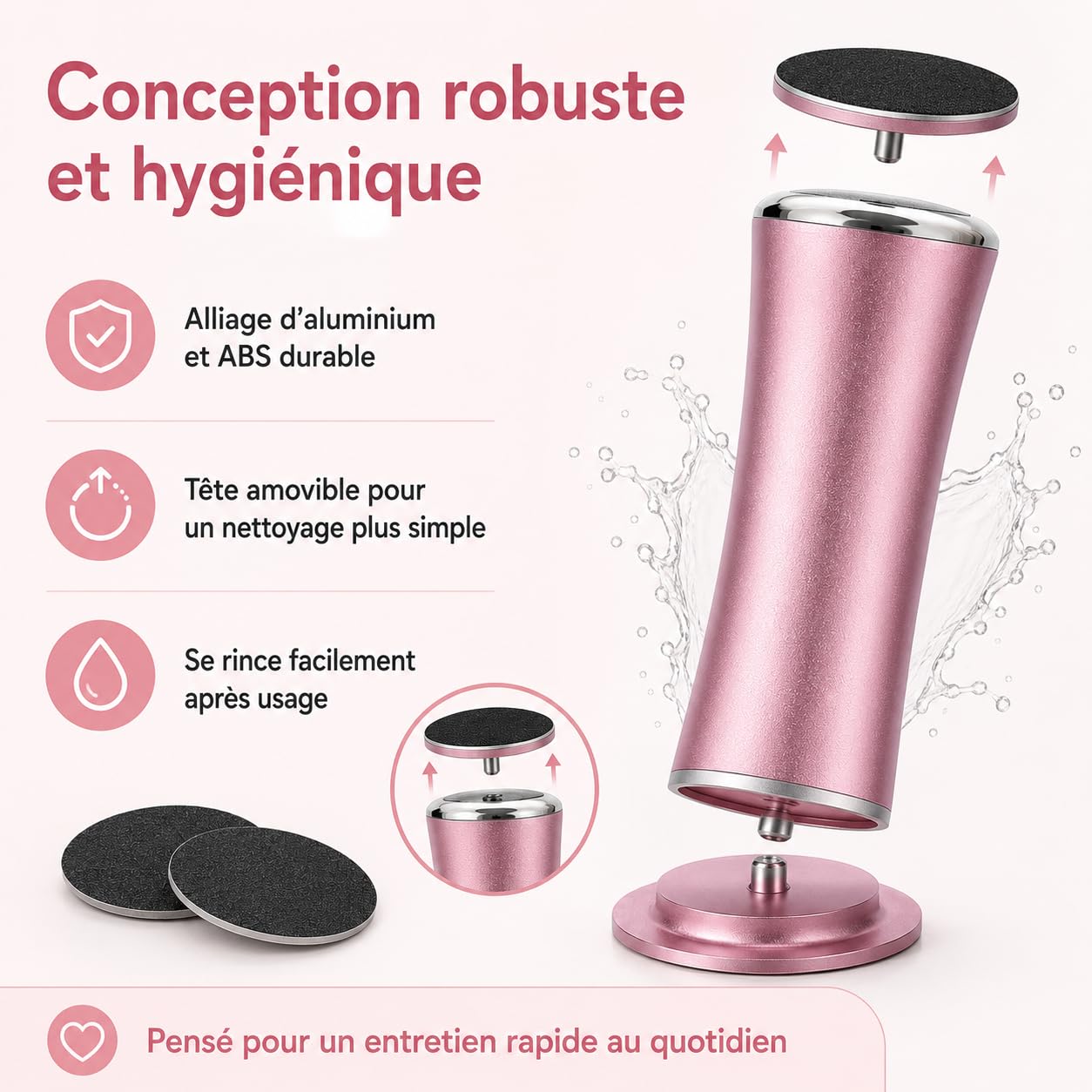 Râpe Pieds Électrique avec 60 Disques，Mixte - A