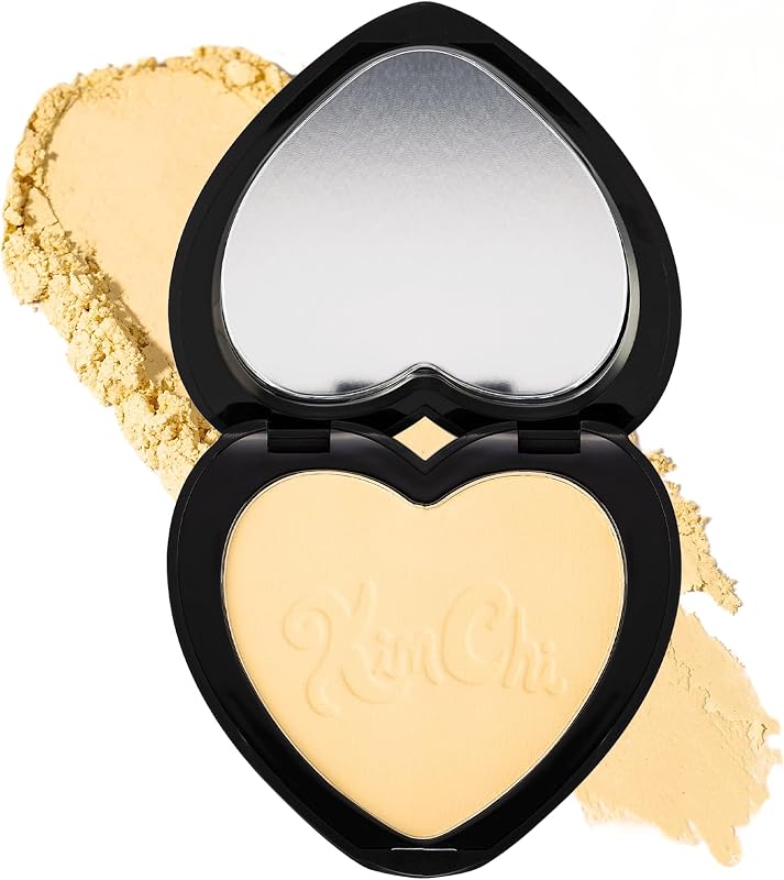 KimChiChic Beauty Almost Catfished Micro-Fine Pressed Setting Powder | Compact Setting Powder, Helps Reduce Dark Circles, Oil Control Airbrush Finish, No Flashback Face Makeup, Banana