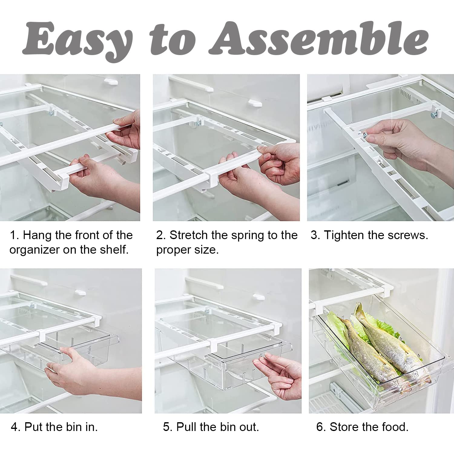 Kühlschrank Organizer 2-teilig - Schubladen Boxen Mit Trennwänden