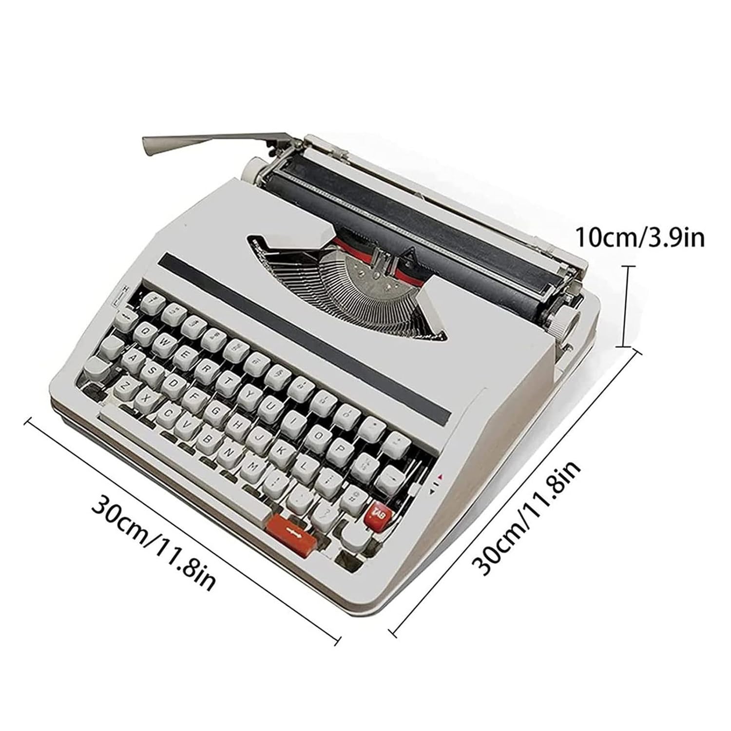 Macchina da scrivere manuale vintage, design classico retrò, elaboratore di testi resistente ed elegante con doppia bobina, ideale per la scrittura creativa e gli appassionati di vintage