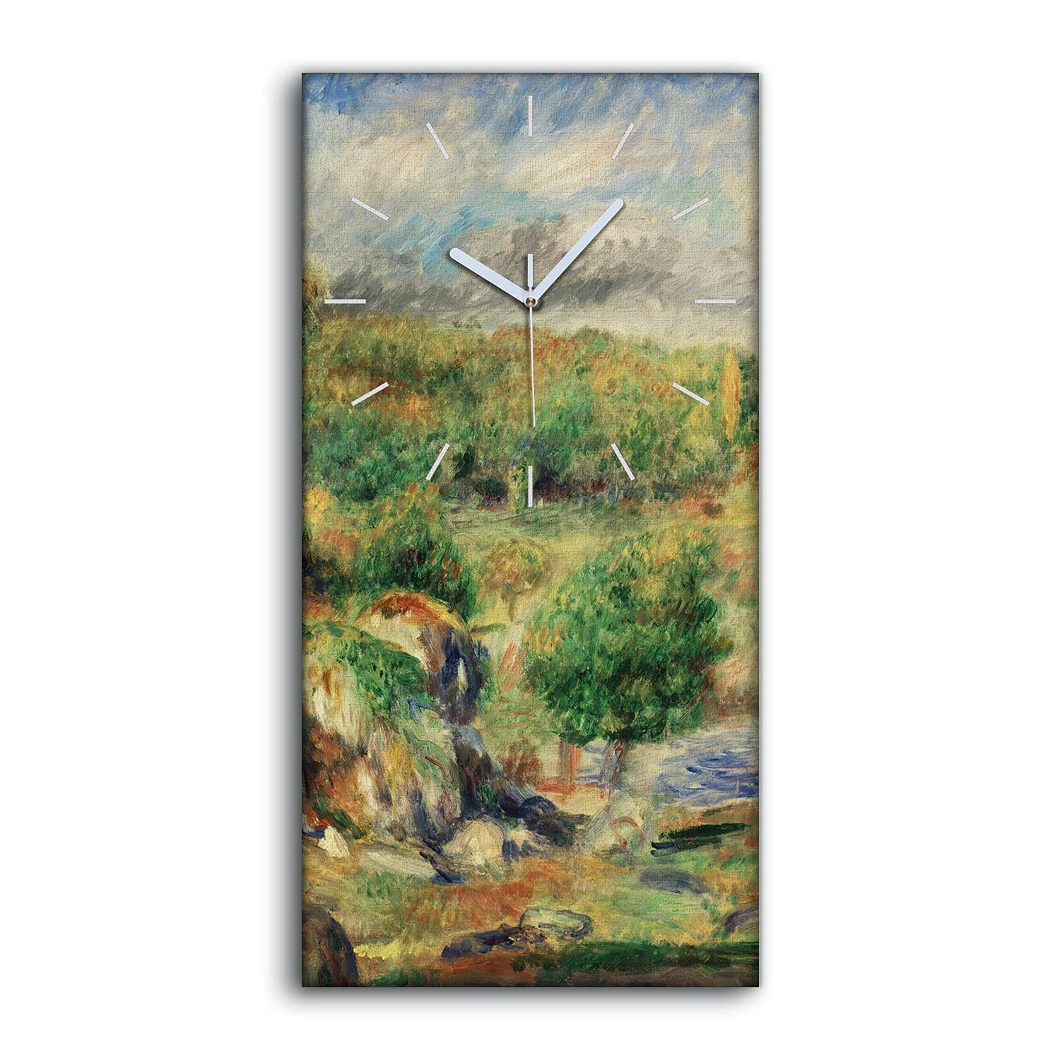 Horloge sur Toile Décoration Art Mural Moderne Paysage Nuages Salon Chambre 30x60cm Coloray
