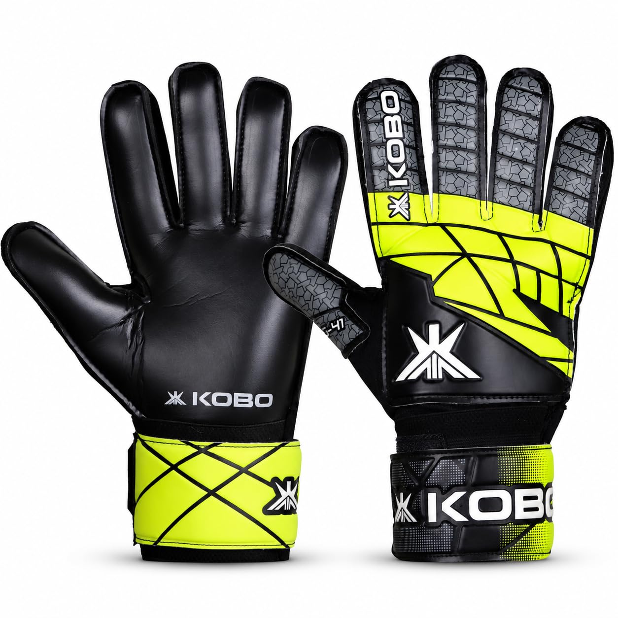 Kobo GKG-41 Football Soccer Goalkeeper Practice/Training Gloves for Men, Boys & Kids with 4mm Latex Palm (6.5)-image-30