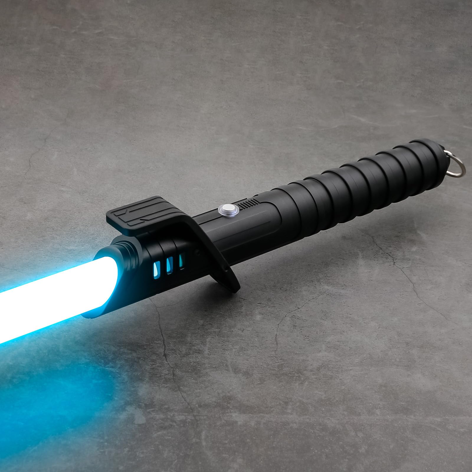 Rvuwrya Dueling Light Saber with Motion Control, Alloy Handle Light Saber 12 Color Changes 16 Sound Effects, Smooth Swing USB Rechargeable Detachable