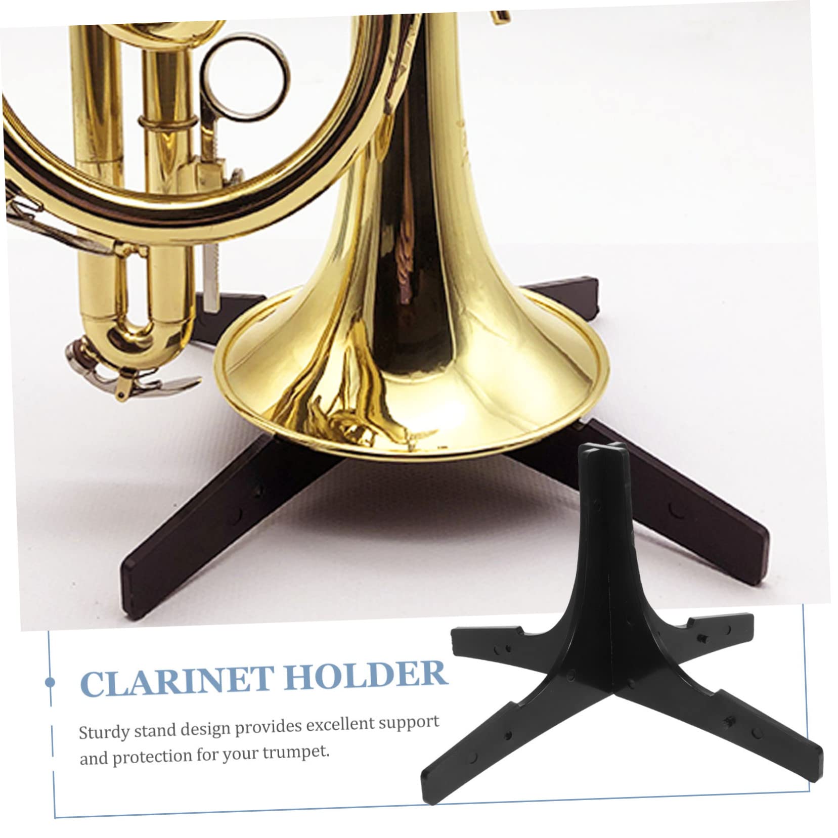 ibasenice B Flat Trumpet Stand Clarinet Holder Sturdy Music Stand for Flute Clarinet Portable Detachable Design Wind Instrument Bracket Rack Musical Instrument Holder Oboe Bracket