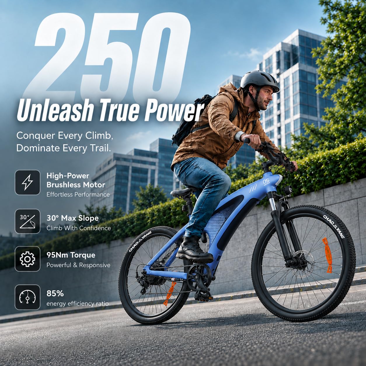 HX Q5 Shark Bicicleta electrica Mountain Adulto para el Commuting, 27.5" EBike, 85 NM, 13/20Ah y 40-100 km, Amortiguador Delantero Regulable,Frenos de Doble Disco, Bici Eléctrica para Ciclismo