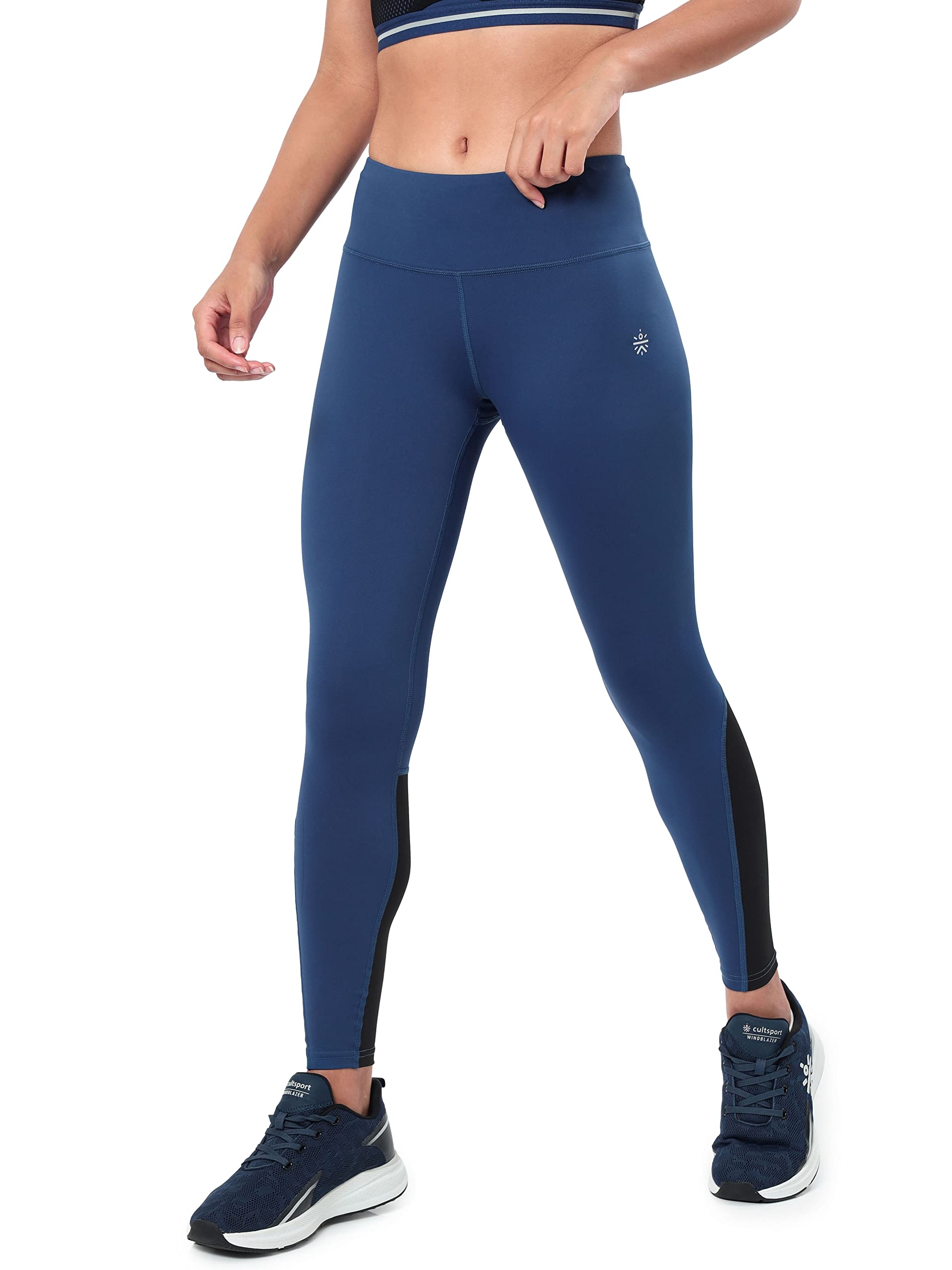 CULTSPORT AbsoluteFit Colourblock Tights | Workout Clothes for Women| 4-Way Stretch | Squat-Proof | Adjustable Drawcord | Active Wear for Women | Sports Leggings | Gym Leggings