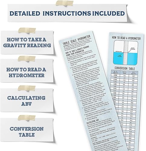 Miniatura 4 de Fermentaholics Hidrómetro  Monitorea y prueba tu cerveza casera  Cerveza casera, vino, aguamiel, sidra y más  Mide fácilmente la gravedad específica