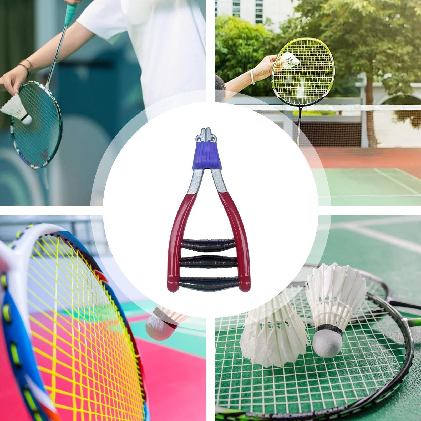 Tennis Saitenmaschine – breiter Kopf mit 3 Federn – Werkzeug zum Bespannen von Tennis | für Badmintonschläger, Paddel für Zuhause, Fitnessstudio, Anfänger und erfahrene Spieler
