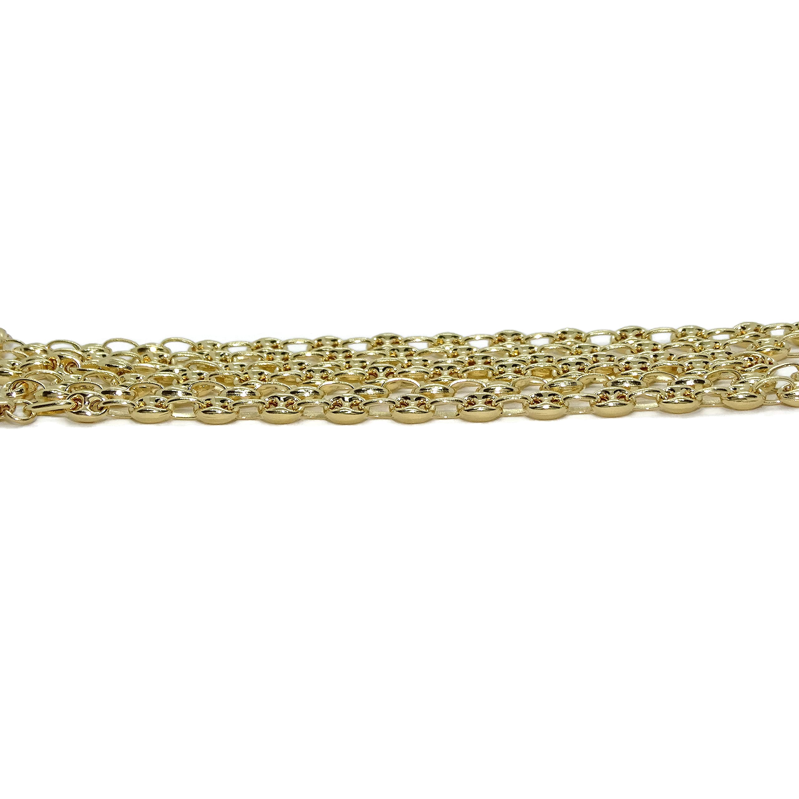 18-karatowe żółte złoto naszyjnik łańcuszek dla mężczyzn lub kobiet o wymiarach 5 x 4 mm i 60 cm. Zapięcie na karabińczyk zapewnia absolutne bezpieczeństwo. Waga: 12,95 g 18k złoto