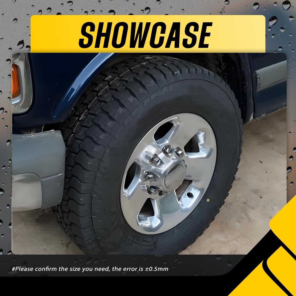 4Pcs Wheel Center Caps for 2013-18 Dodge Ram 2500 3500 Wheel Rim 97mm(3.81in) Chrome Hub Cap, Replacement 5RK12RXFAA 04726280AA Wheel Cover