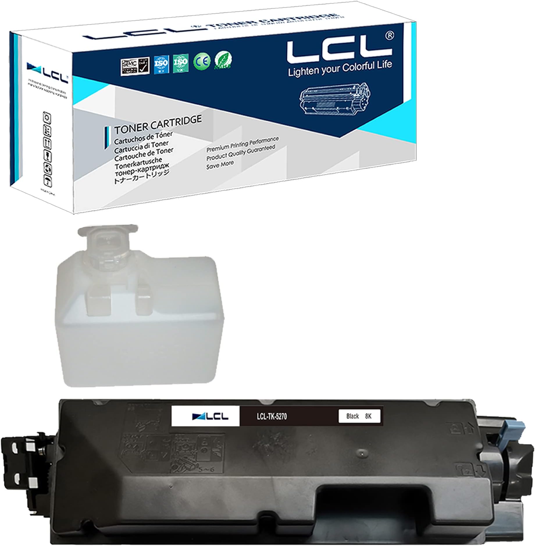 LOSMANN TK-5230 Negro Cartucho De Tóner Compatible Con Kyocera TK5230K TK5220K Para Kyocera Ecosys P5021cdw P5021cdn, Kyocera Ecosys M5521cdw M5521cdn Printers (1 Negro