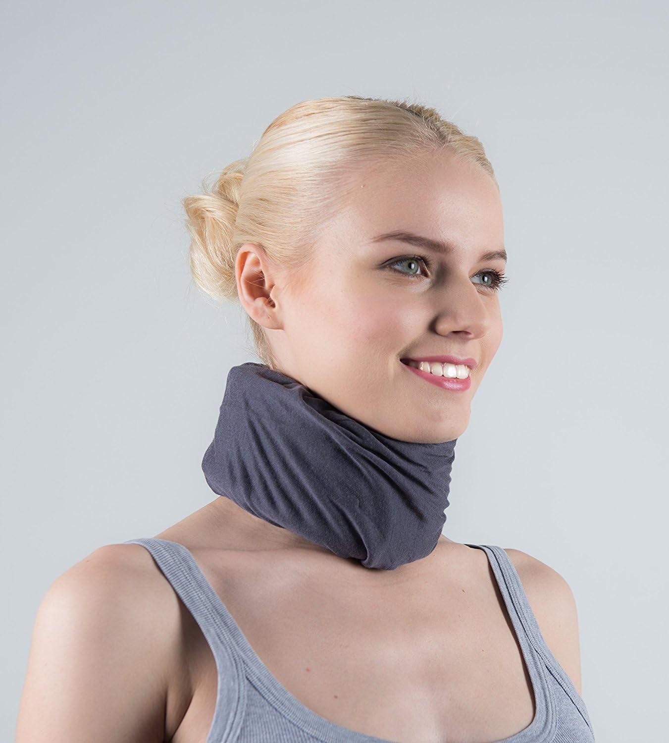 Neck Brace Cover, Extremely Soft on The Skin. Smart & Premium Cover for Cervical Collar, Quality (100% Micromodal). Wear Your Neck Brace with Comfort, Discretion & Elegance ! (Grey)