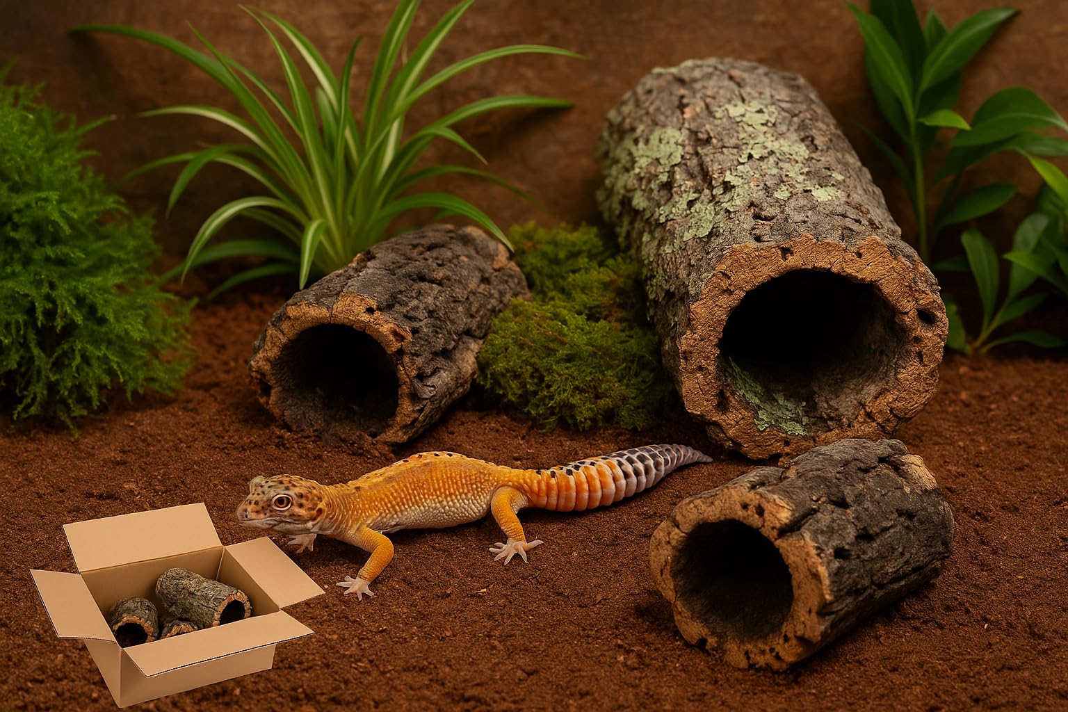 Korkröhren gemischt 2kg (ca.5-7 STK.) – Natur Korkröhre für Terrarium, Aquarium & Deko – Versteck & Kletterhilfe für Reptilien und Nager