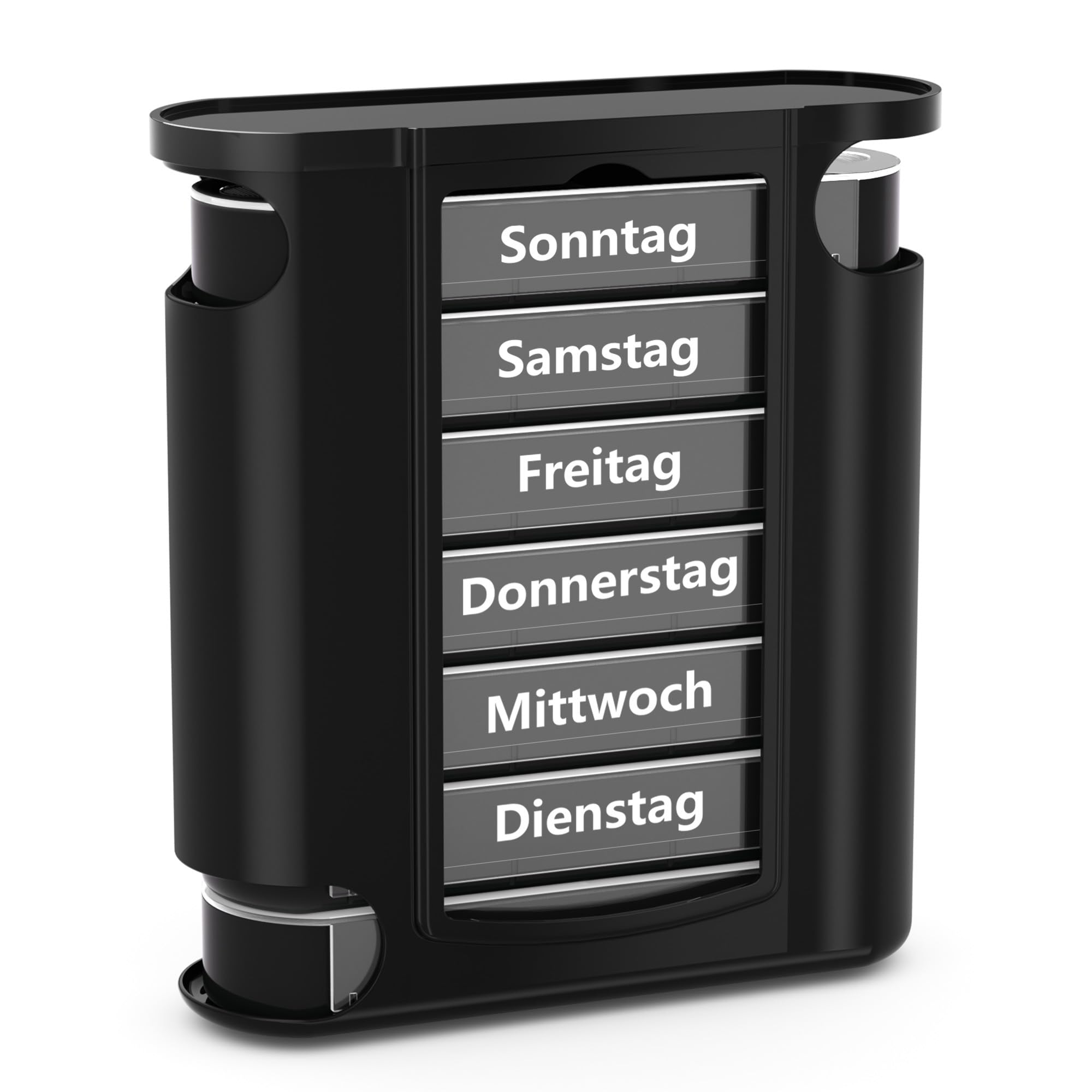 Opret Tablettenbox 7 Tage Mit 4 Fächer für Morgens, Mittags, Abends, Nachts - Medikamentenbox, Pillenbox, Pillendose, Tablettendose, Wochenbox, Tabletten Organizer, Supplement Box