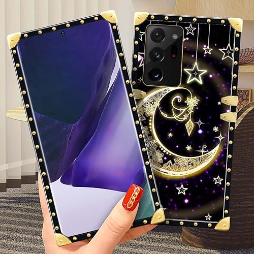 Miniatura 5 de CARLOCA Funda para Samsung Galaxy Note 20 Ultra, diseño de mandala de estrella creciente mejora tu estilo con la funda dorada de lujo a prueba de