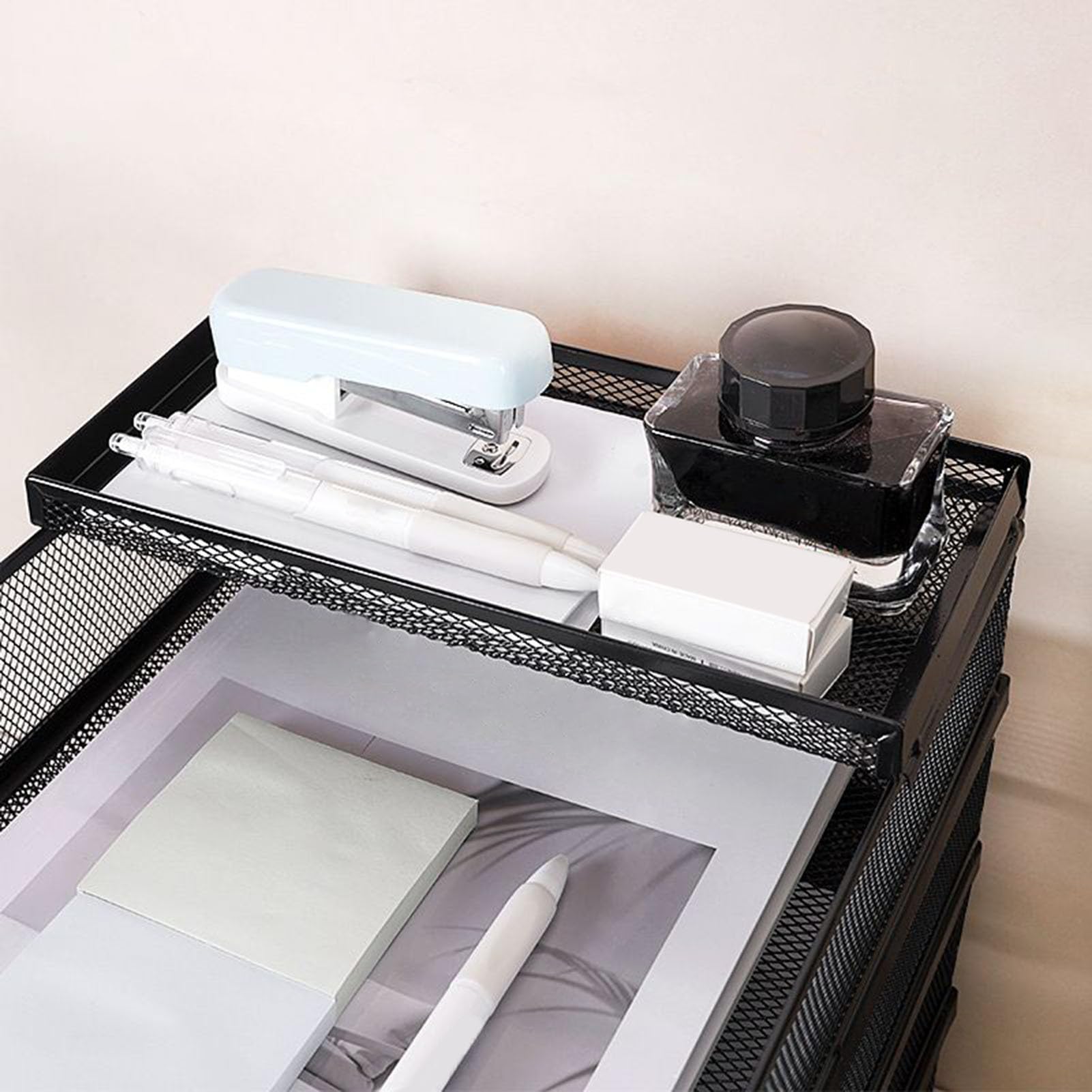 Bandejas Escritorio Estante Deslizante de Almacenamiento para Documentos y