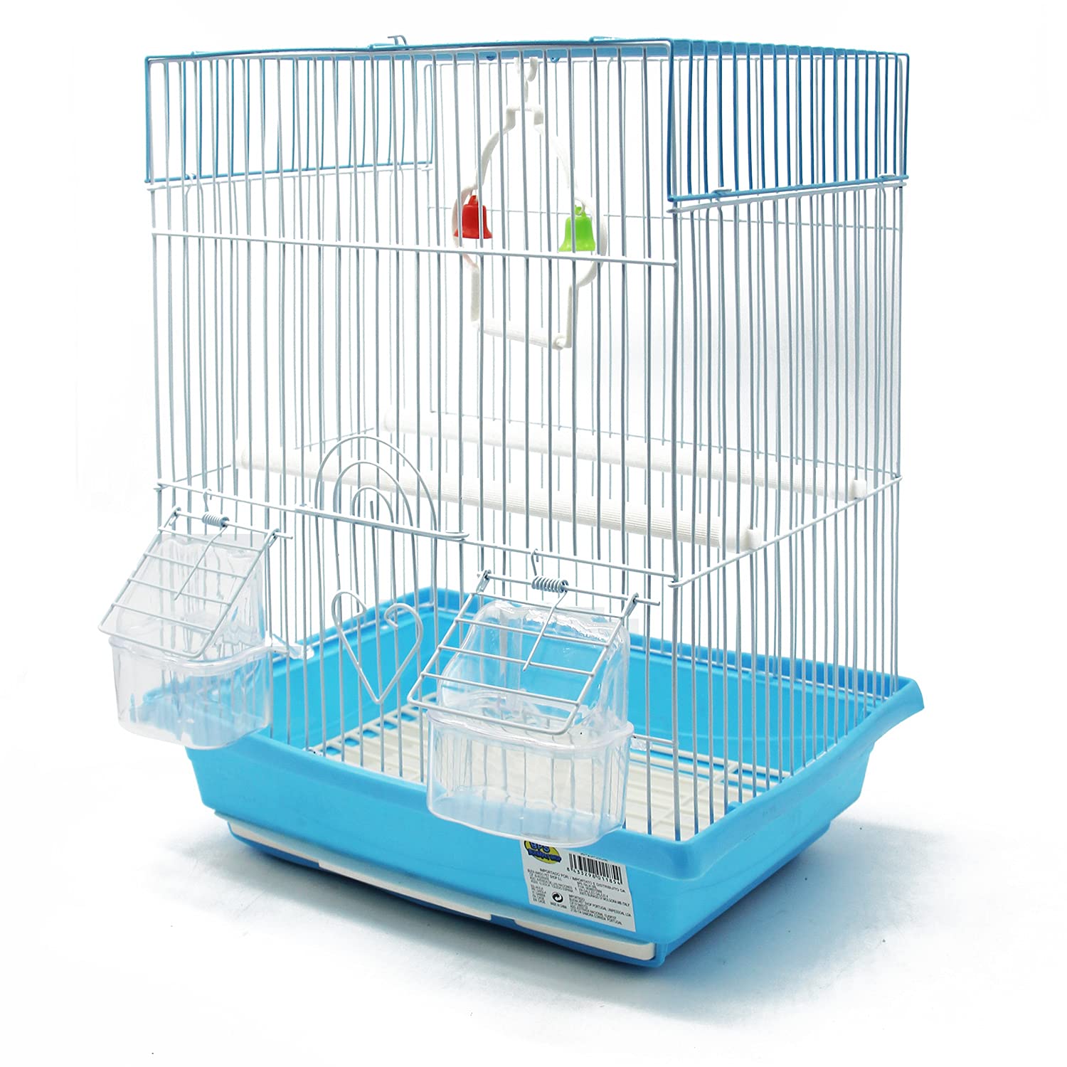 BPS Jaula para Pájaro Pajarera Periquito Canarios con Comedero Bebedero Saltado Perchas para Descanso Color al Azar 30x23x39 cm BPS-1185