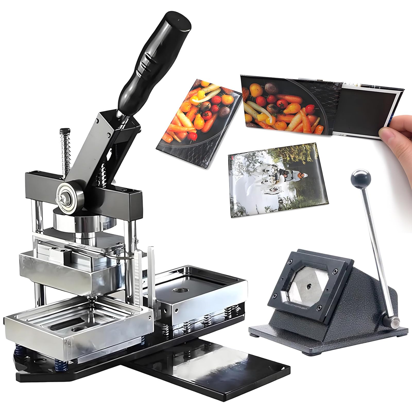 YXYLJOZ DIY Rectangle Magnet Maker Machine with 100 Supplies, Photo Badge Creator for Refrigerators & Iron Surfaces, 80x53mm - Perfect for Custom Crafts & Gifts (80x53mm)