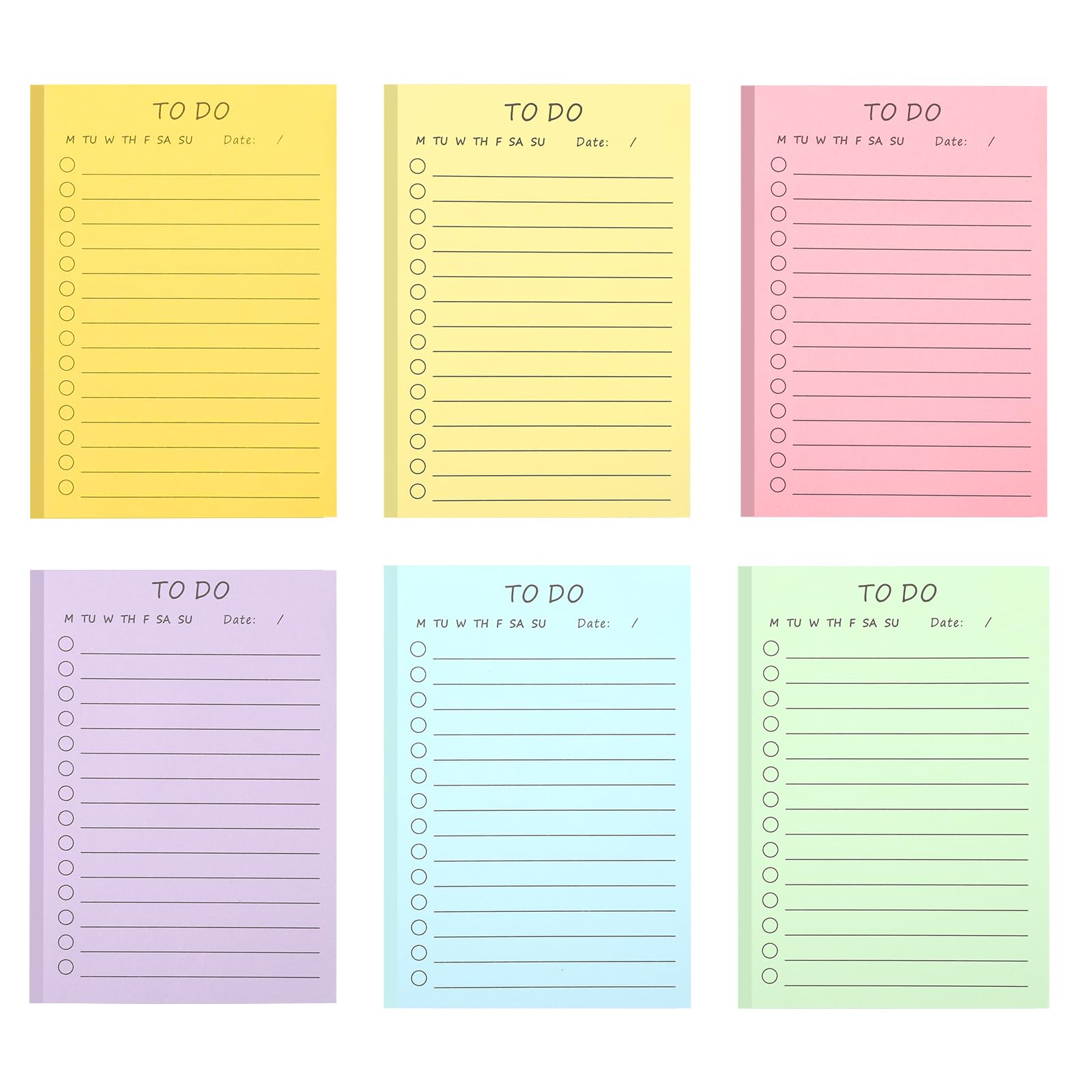 Blocs De Notes Adhésifs – Pack De 6, 300 Feuilles, Couleurs Assorties, Pour école, Bureau, Rappels