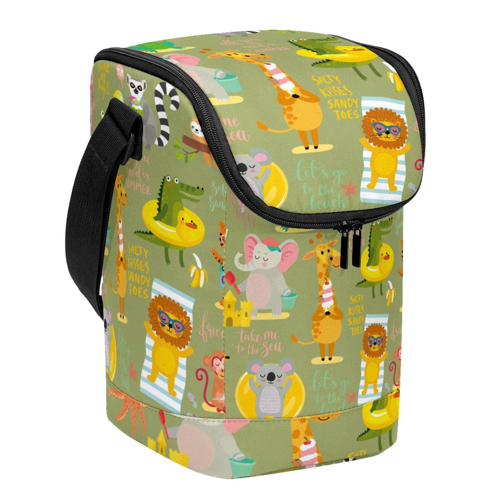 Bolsa de almuerzo con cremallera y animales ideal para regalar a adultos