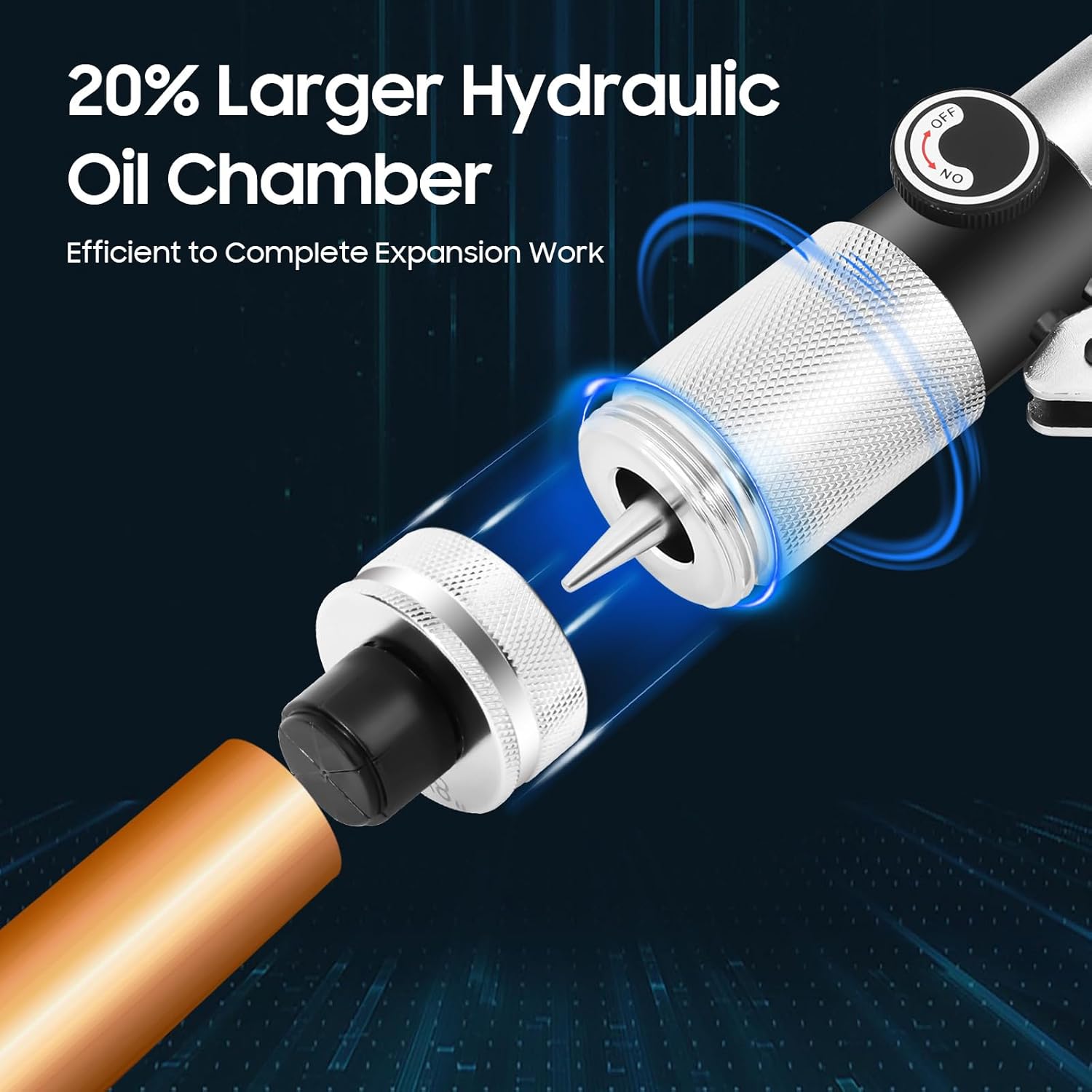 CT-300 Hydraulic Tube Expander, 7 Lever Swaging Tool Kit 3/8 to 1-1/8inch Hydraulic Copper Tube Expander Tool with Tube Cutter and Deburring Tool